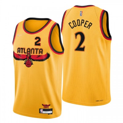 Atlanta Hawks #2 Sharife Cooper Men's Nike Gold 202122 Swingman NBA Jersey - City Edition Men's